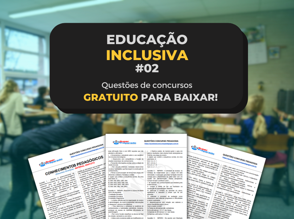 Simulado Educação Inclusiva | Concurso Pedagogia #02 - Questões ...